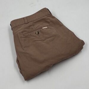 Aime Leon Dore Men's L‎ Brown Pleated Chino Cotton 6 Inch Inseam Shorts